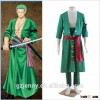 Wholesale Costume One Piece Roronoa Zoro Green Coat pants Full Set Cosplay Anime