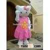adult plush CAT animal mascot costume pink skirt or other color can be customzied