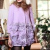 clothing manufacturers appliqued winter woolen dresses patterns long sleeve fashion purple short lat