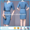Fashionable style elegant wrap office dress pictures office dress for ladies