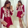 New Long Sleeve Button Open Lady Dresses