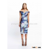 Fashion Dress Bandage Dress for Women Checked Print Dress