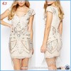 Wholesale sexy woman wear fashion embellished tassel hem flapper sequin mini wholesale dress boutiqu