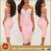 PS-32 High Quality Lace Appliqued Formal Gowns with Double Spaghetti Straps Keen Length Sweetheart L