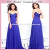 Sweetheart chiffon long japanese royal blue prom dress