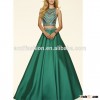 Custom Design High Neck Two Piece Ball Gown Style Women Prom Dress