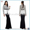 Excellent quality malaysia fashion women wear fashion baju kurung modern peplum with lace white