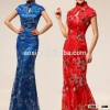 2015 new style embroidered elegant women maxi chinese dress qipao