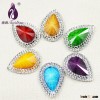 25*18MM Waterdrop Shape Imitation Gemstone Button Beads,Sew On Resin Rhinestone ,All-atar Gemstone B