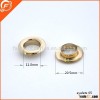2015 new hot round brass gold eyelets for shoes, garment, handbags