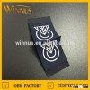 custom design centerfold high density garment damask woven labels