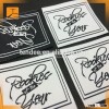 garment labels and tags, brand name 100% polyester fabric woven labels for clothing
