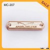 MC207 Custom Metal Clothing Labels/ Jeans woven tag/ Metal Brand Logo Label for mens clothing