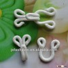 Fashion fabric coated hook and eyes fateners white color