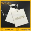 custom own logo printing clothing paper swing tags