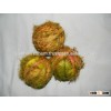Dark Olive & Drab Green Sari Silk Fuzzy Ribbon Ball for craft work