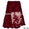 High quality tulle beaded lace fabric wholesale fancy 3D flower lace embroidery fabric HY0418
