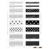 Easy washing classic black and white grosgrain polka dot ribbon