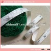custom logo silver foil printed cotton ribbon