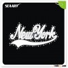 New York Bling Bling Iron On Letters Embroidery Designs With Sequins And Beads Transfer