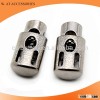 Fashion gunmetal metal draw cord lock stopper