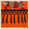 High quality black 10cm long fringe trim for dress T-shirt skirts decoration on sale