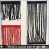 double side fine quality multi color stretch fringe black curtain tassel fringe trimming