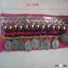 polyester lace ethnic style beaded neck trim for ladies' garment