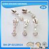 Hot sale metal zipper puller with diamond for handbags