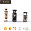 Wholesale zinc alloy golden and silver color metal ring suspension rope zipper bottom spring metal s