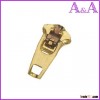semi-lock key locking golden brass zipper slider