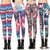 Hot sale cheap wholesale custom printed leggings for women stretchable milk silk