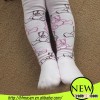 2013 hot sale cotton cute animal print pink baby girls stockings tc17006