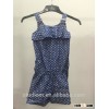 Fashion heart Print denim fabric bady rompers & girls jumpsuit/overalls