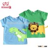 china supplier 100%cotton single jersey cute animal soft baby shirt
