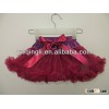 2015 factory wholesales new design baby girls princess pettiskirt with bow baby fluffy tutu skirt