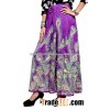 Peacock Feathers Tribal Peasant Sequin Gypsy Skirt handwork Rayon Boho Hippie Casual Sequin Work Lon