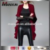 2016 New Fashion Women Red 1/2 Sleeve Ruffle Drape Sweater Cardigan