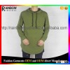 Extended oversized west size side splirt olive green hoodie
