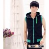 Zip up hoodie hot sale for 2015 bodybuilding apparel zipper sleeveless hoodie for mans