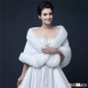 Zhenzhen Wedding MN-A003 Winter White Women Wedding Jacket Faux Fur Bridal Bolero Plus Size
