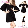 2016 New Design Black Fashion Casual Summer Woman Dress