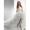 Newest front short long train wedding dresses