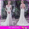 LN231 Designer long sleeve wedding dress lace appliqued mermaid bridal gown