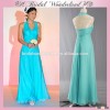 Elegant chiffon traditional fat turquoise bridesmaid dress