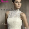High neck sleeve lace bridal jackets and wraps