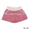 Monogrammed Denim Linen Chambray Trimmed Shorts
