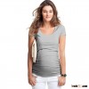 Lady's 95% odell cotton 5% spandex round neck blank t-shirt woman maternity cut t shirt