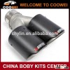 New style Akrapovic Universal double end pipe carbon fiber universal exhaust tips