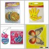 Customized client design scented paper hanging car air freshener with OEM logo